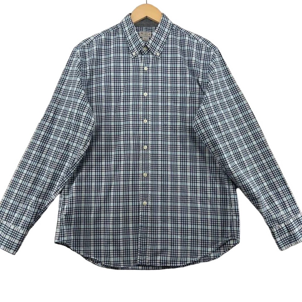 J.Crew Men Plaid Secret Wash Cotton Long Sleeve Casual Shirt Size M - Picture 6 of 6